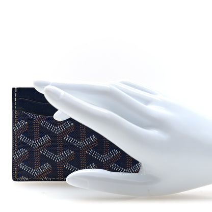 Goyard Goyardine Saint Sulpice Card Holder Navy 2 of 6