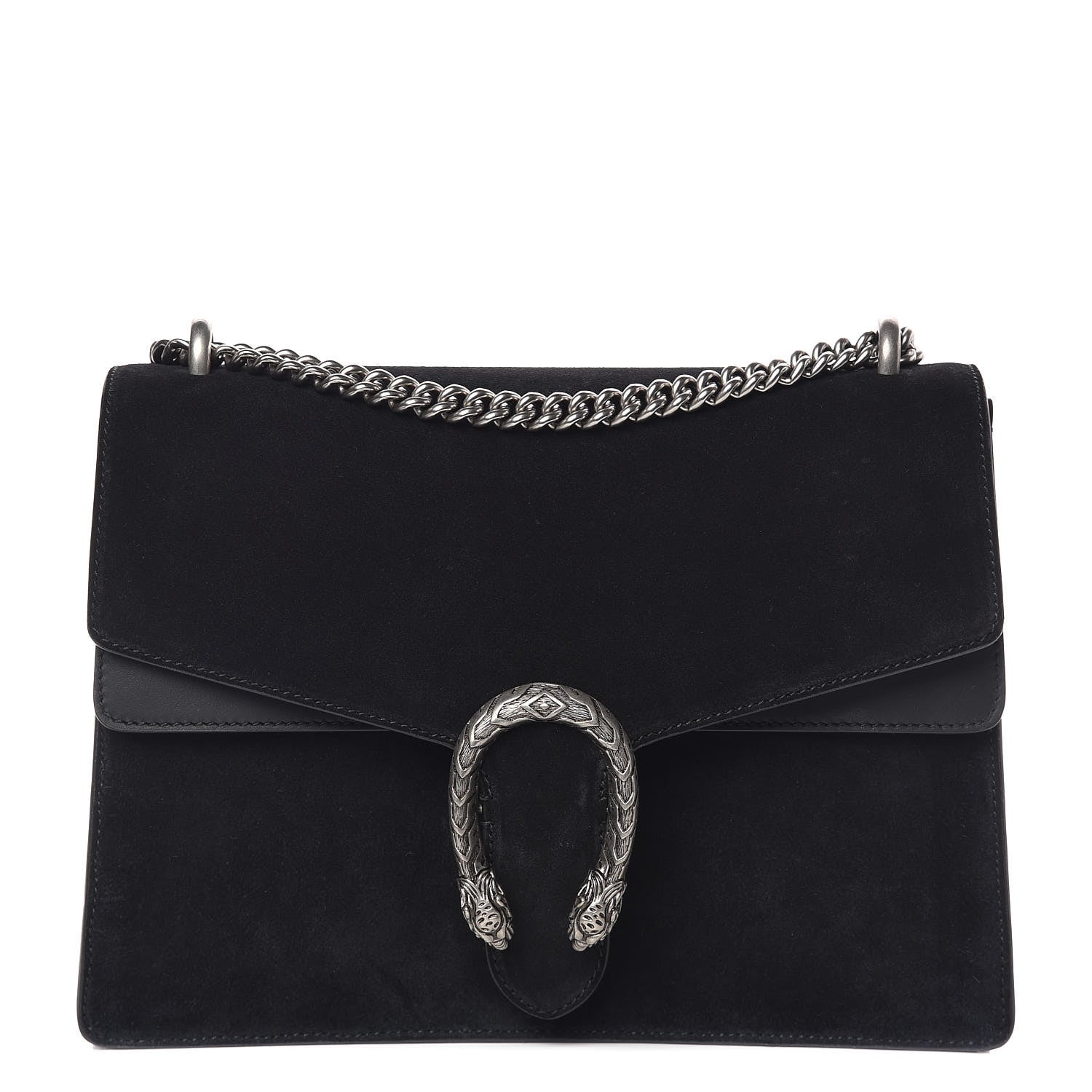 Gucci Suede Medium Dionysus Shoulder Bag Black 1 of 9