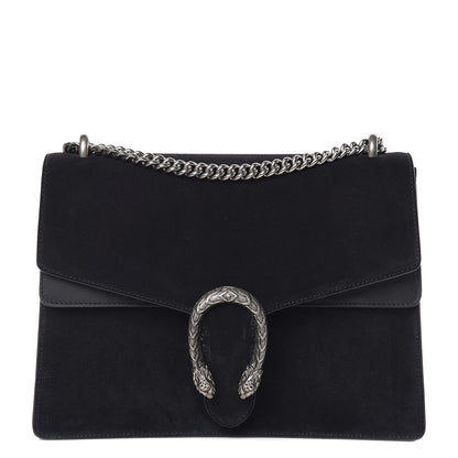 Gucci Suede Medium Dionysus Shoulder Bag Black 1 of 9