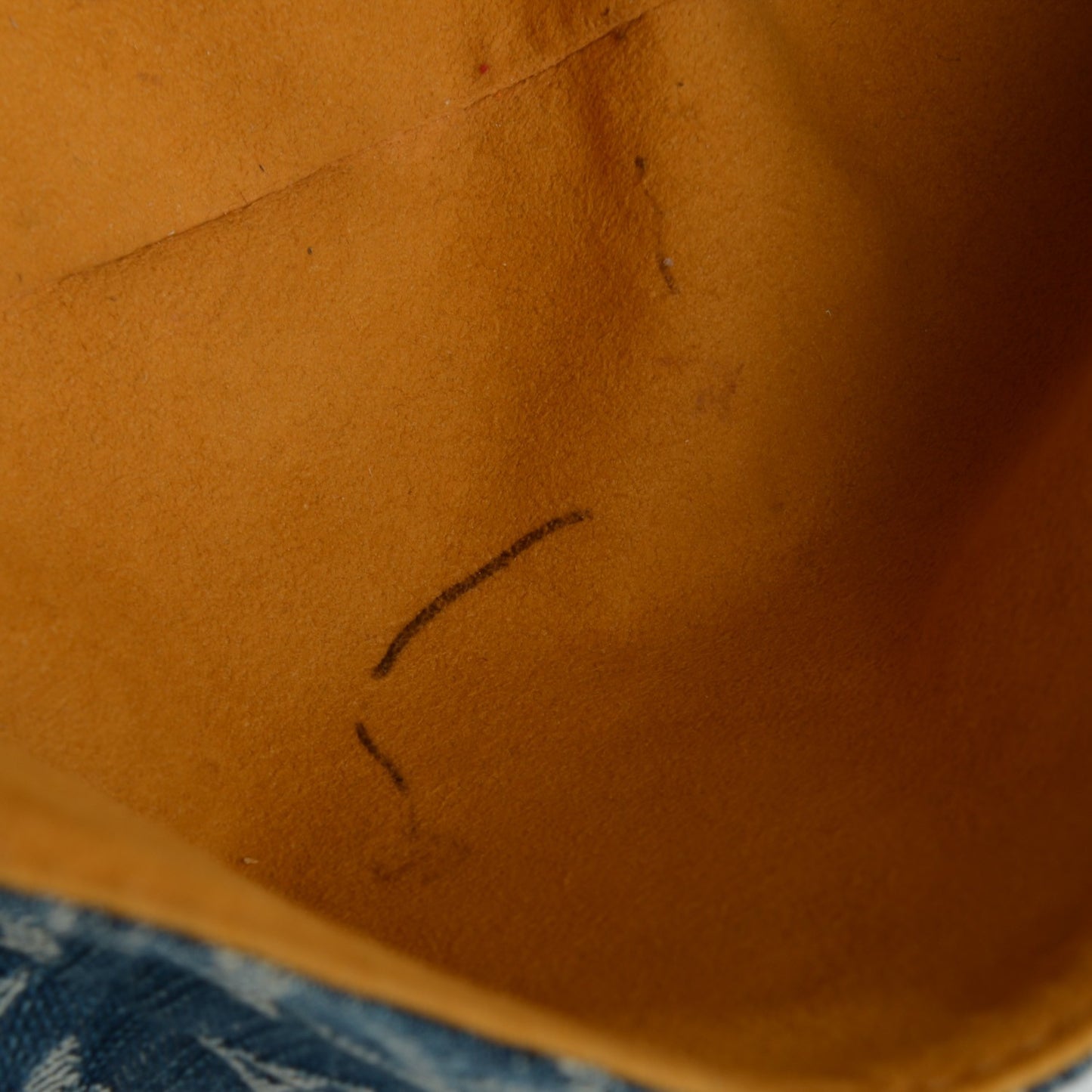 Monogram Denim Mini Pleaty Blue