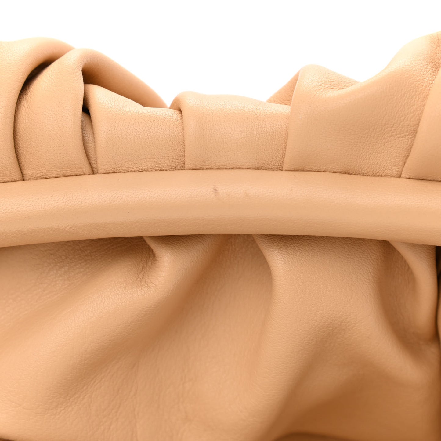Smooth Butter Calf The Pouch Oversized Clutch Nude