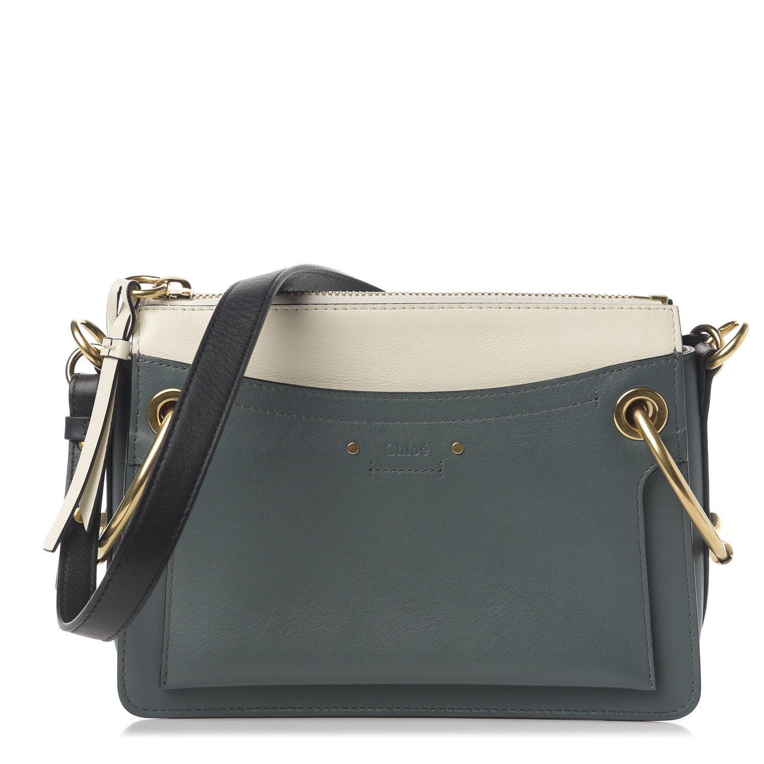 Chloe Calfskin Small Roy Tri-Color Bag Blue 1 of 8