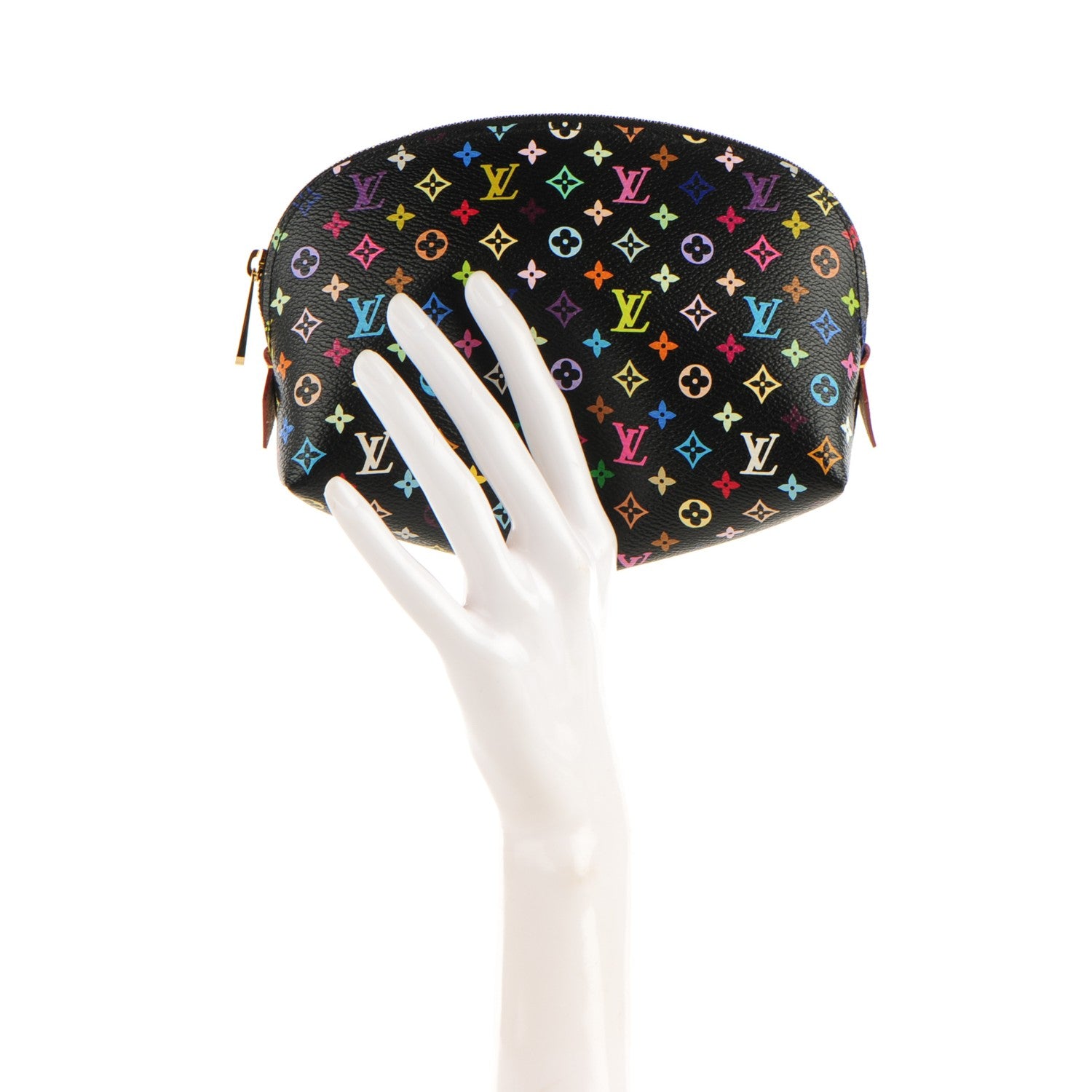 Louis Vuitton Monogram Multicolor Cosmetic Pouch Black Grenade 2 of 16