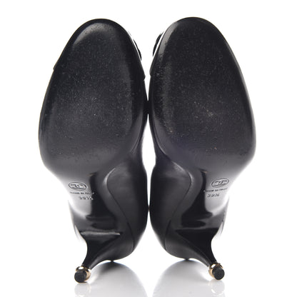 Chanel Lambskin Camellia Pumps 39.5 Black 7 of 15