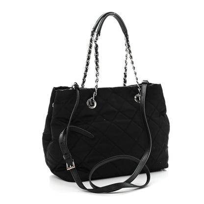 Prada Nylon Tessuto Impuntu Quilted Tote Black 2 of 10