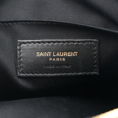 Saint Laurent Calfskin Matelasse Monogram Lou Camera Bag Deep Marine 6 of 11