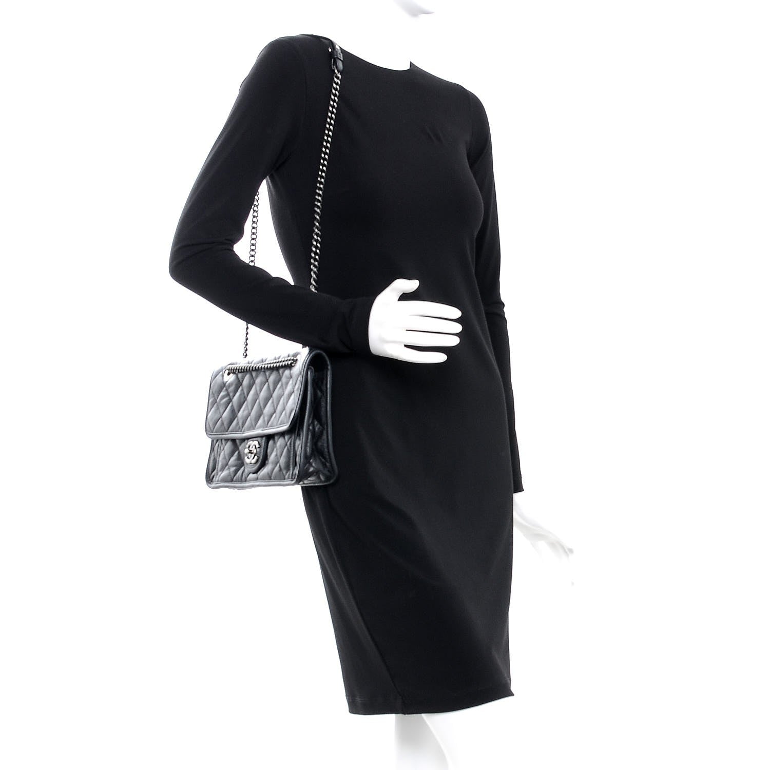 Chanel Calfskin Medium Casual Riviera Flap Black 2 of 7