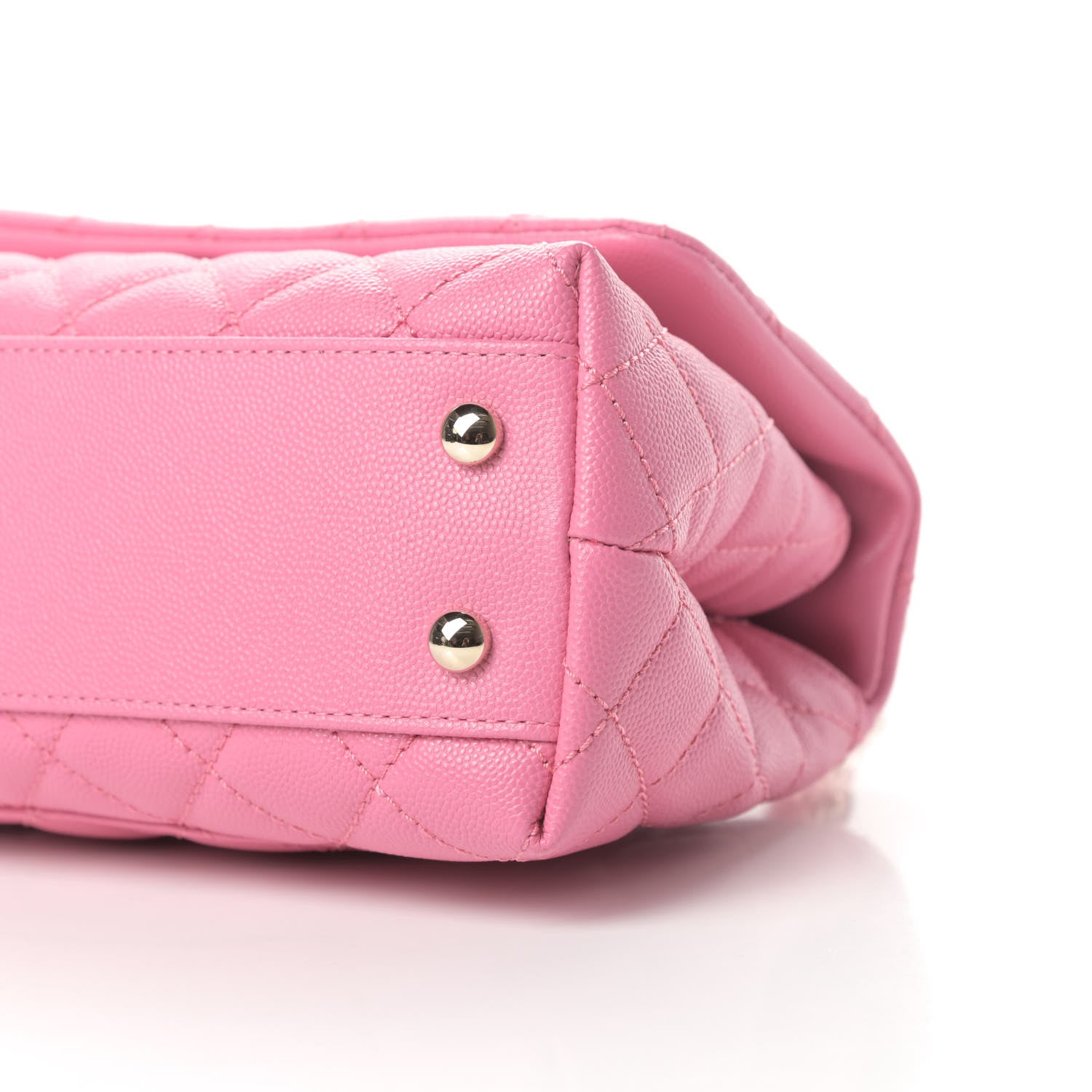 Chanel Caviar Lizard Embossed Quilted Mini Coco Handle Flap Pink 10 of 11
