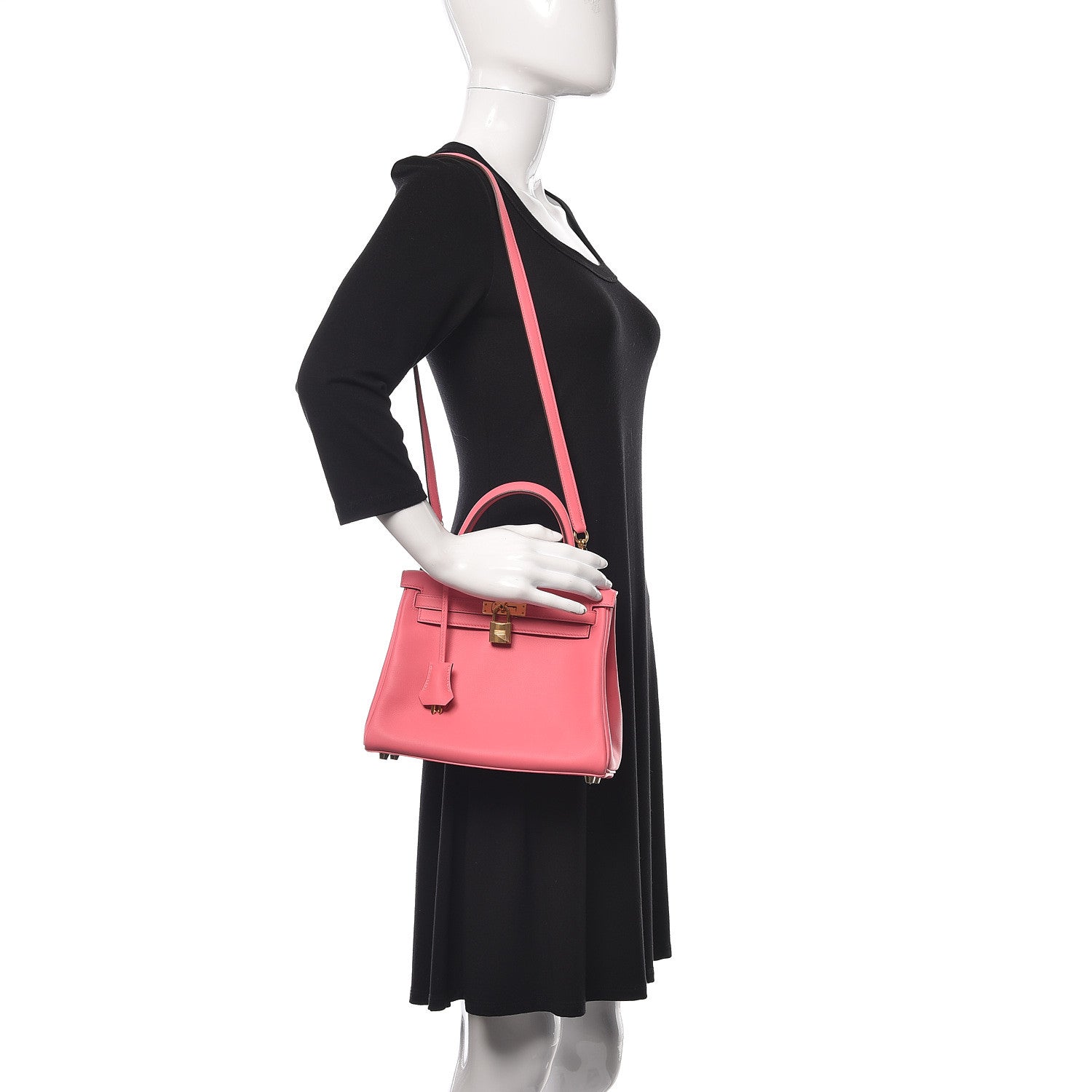 Hermes Swift Kelly Retourne 25 Rose Azalee 2 of 42