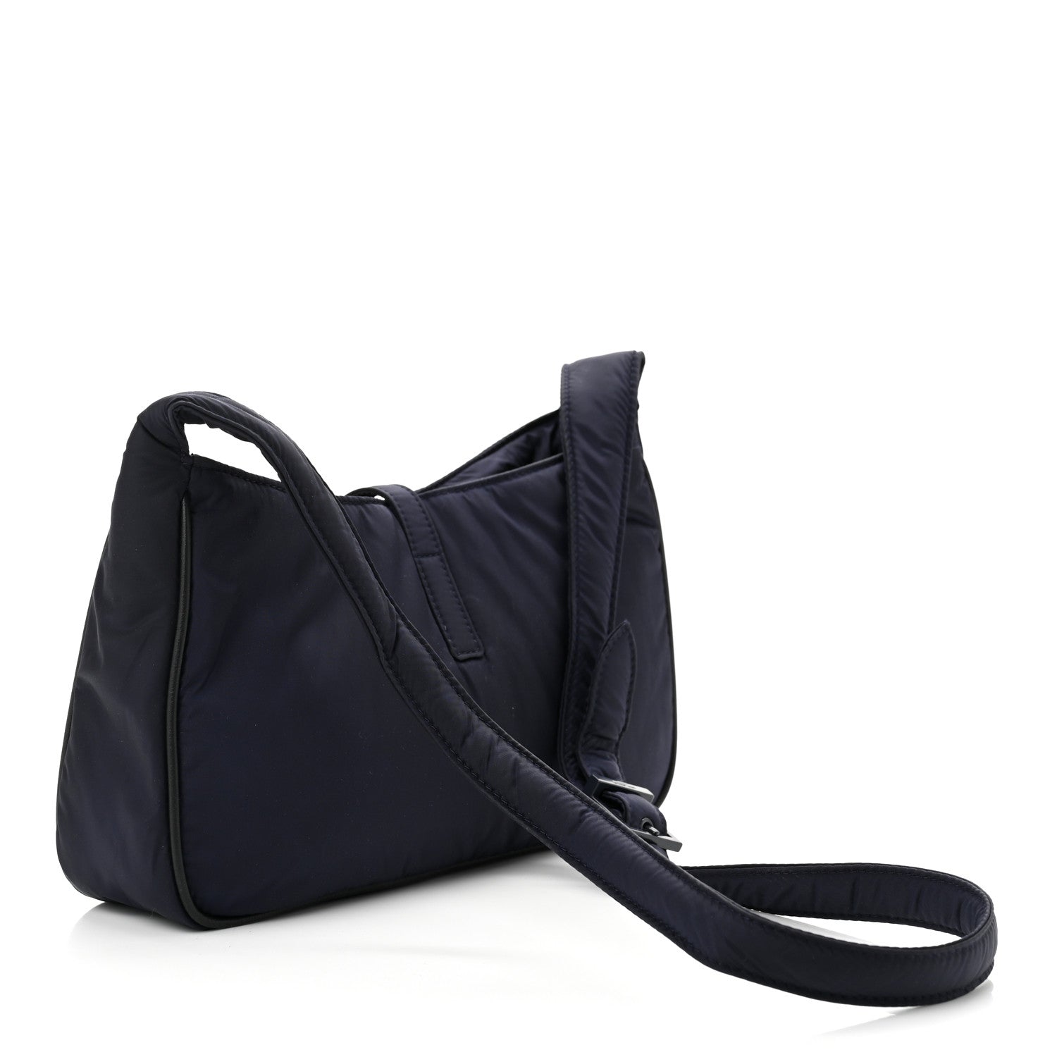 Saint Laurent Econyl Nylon Le 5 A 7 Hobo Navy 3 of 11