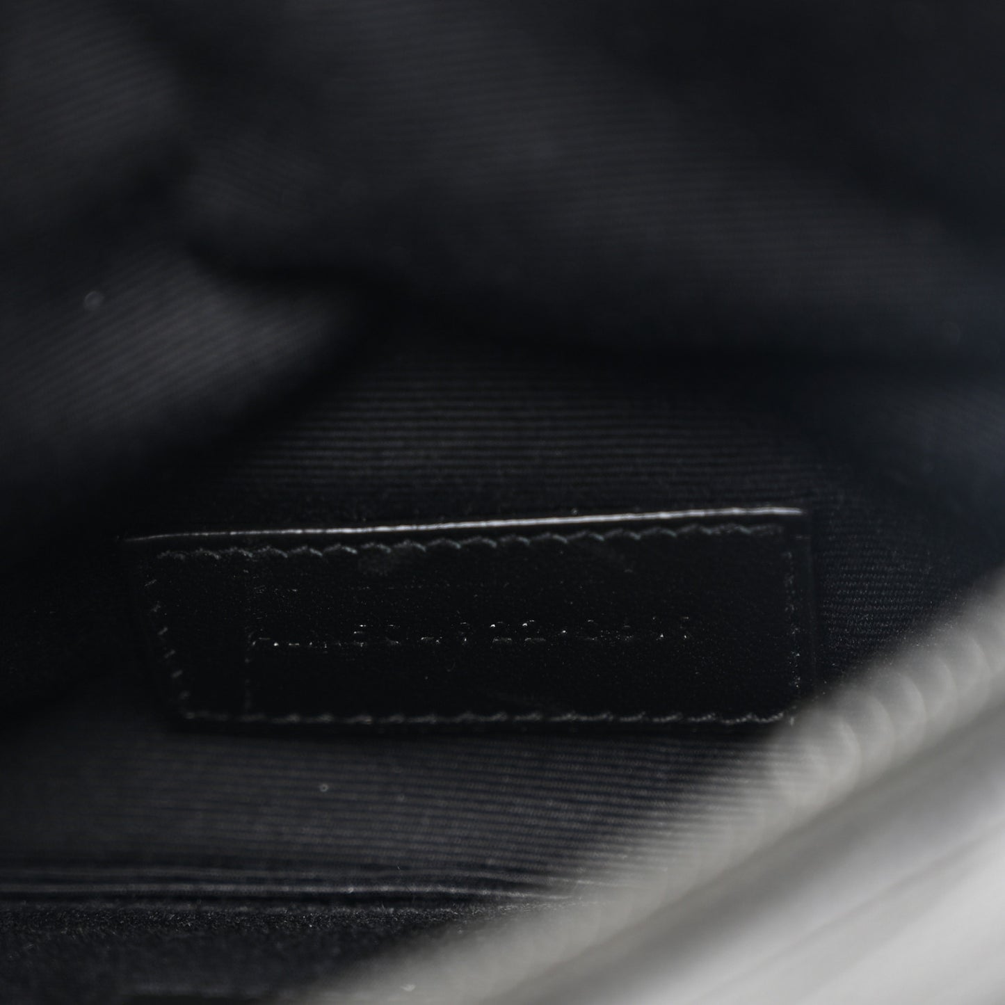 Grain De Poudre Chevron Monogram Monochrome Bill Pouch Black