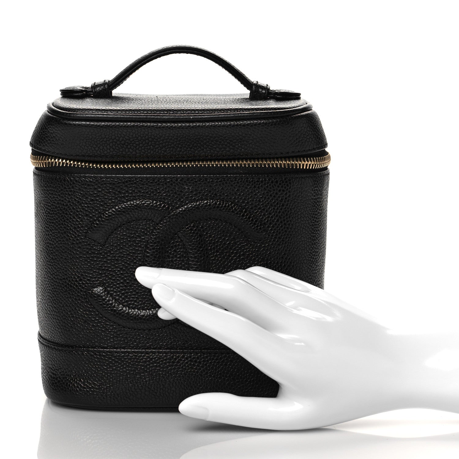 Chanel Caviar Vanity Cosmetic Case Black 2 of 13