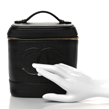 Chanel Caviar Vanity Cosmetic Case Black 2 of 13