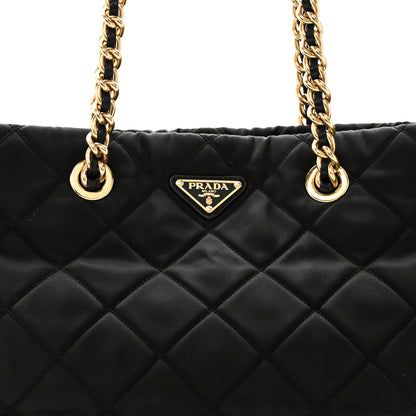 Prada Nylon Tessuto Impuntu Quilted Tote Black 7 of 9