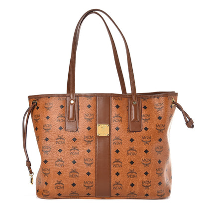 MCM Visetos Medium Liz Reversible Shopper Tote Cognac 1 of 22