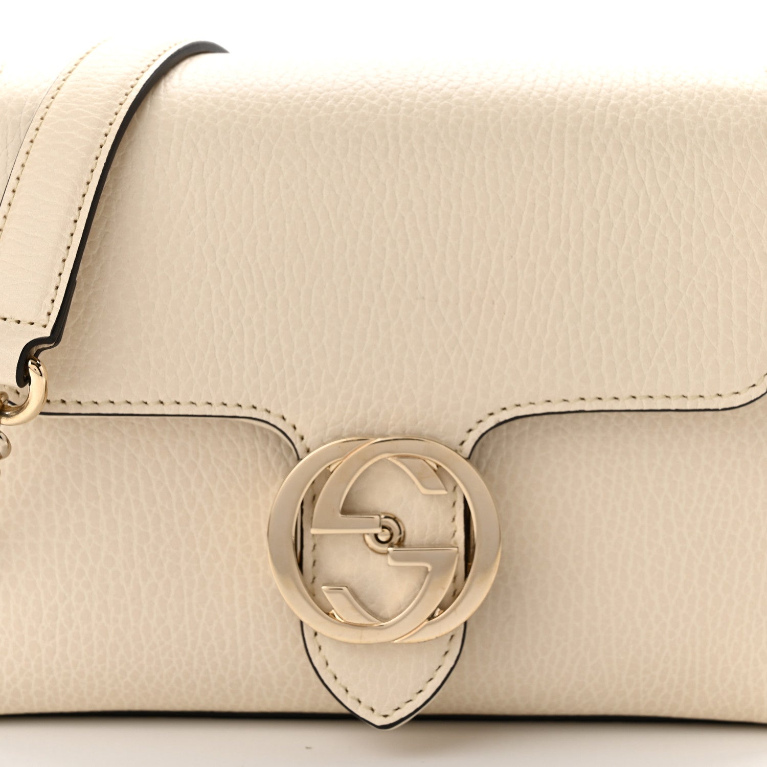 Gucci Dollar Calfskin Interlocking G Crossbody Bag Mystic White 8 of 11