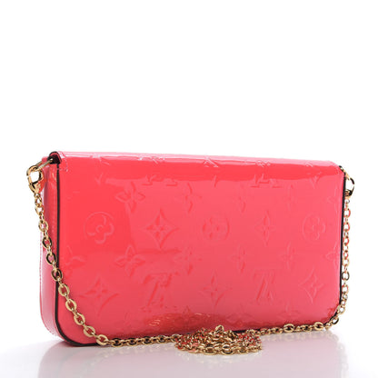 Louis Vuitton Vernis Felicie Pochette Chain Wallet Hot Pink 3 of 10
