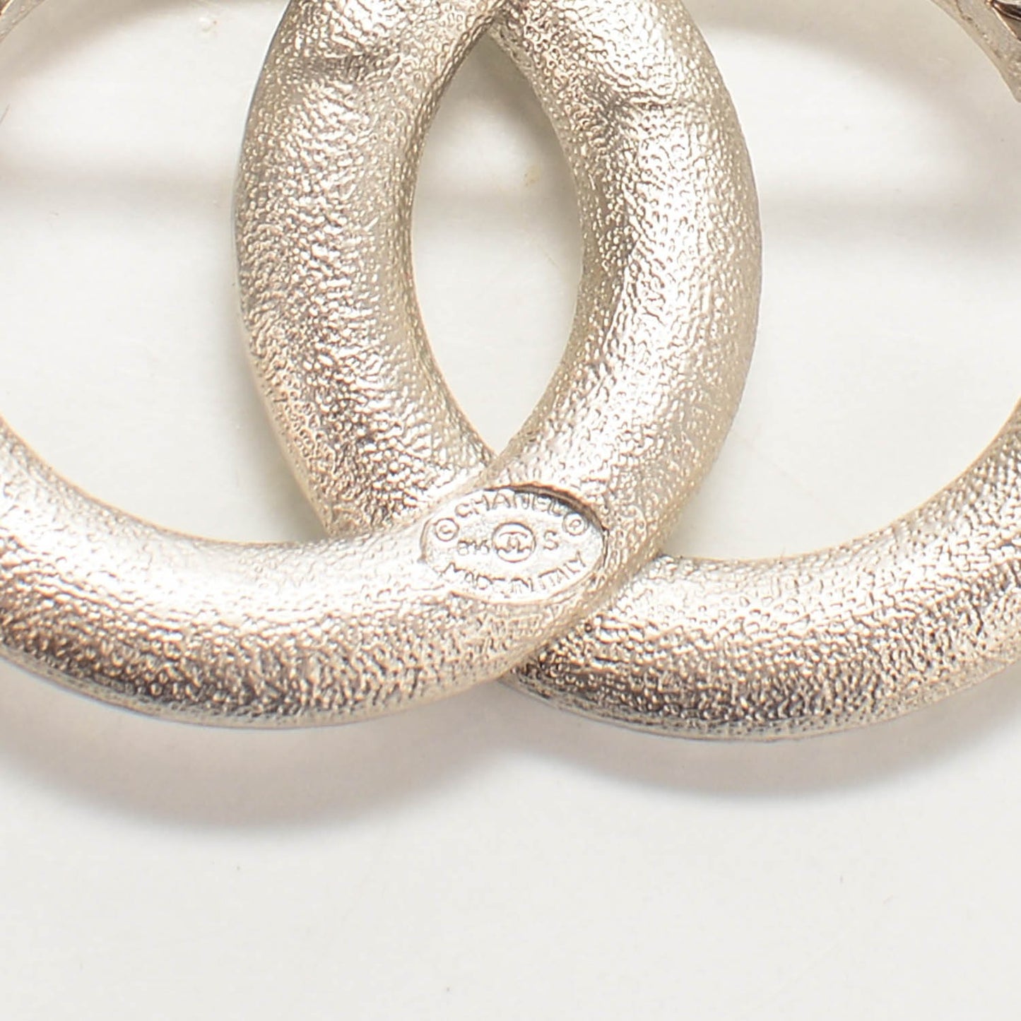 Baguette Crystal CC Brooch Silver
