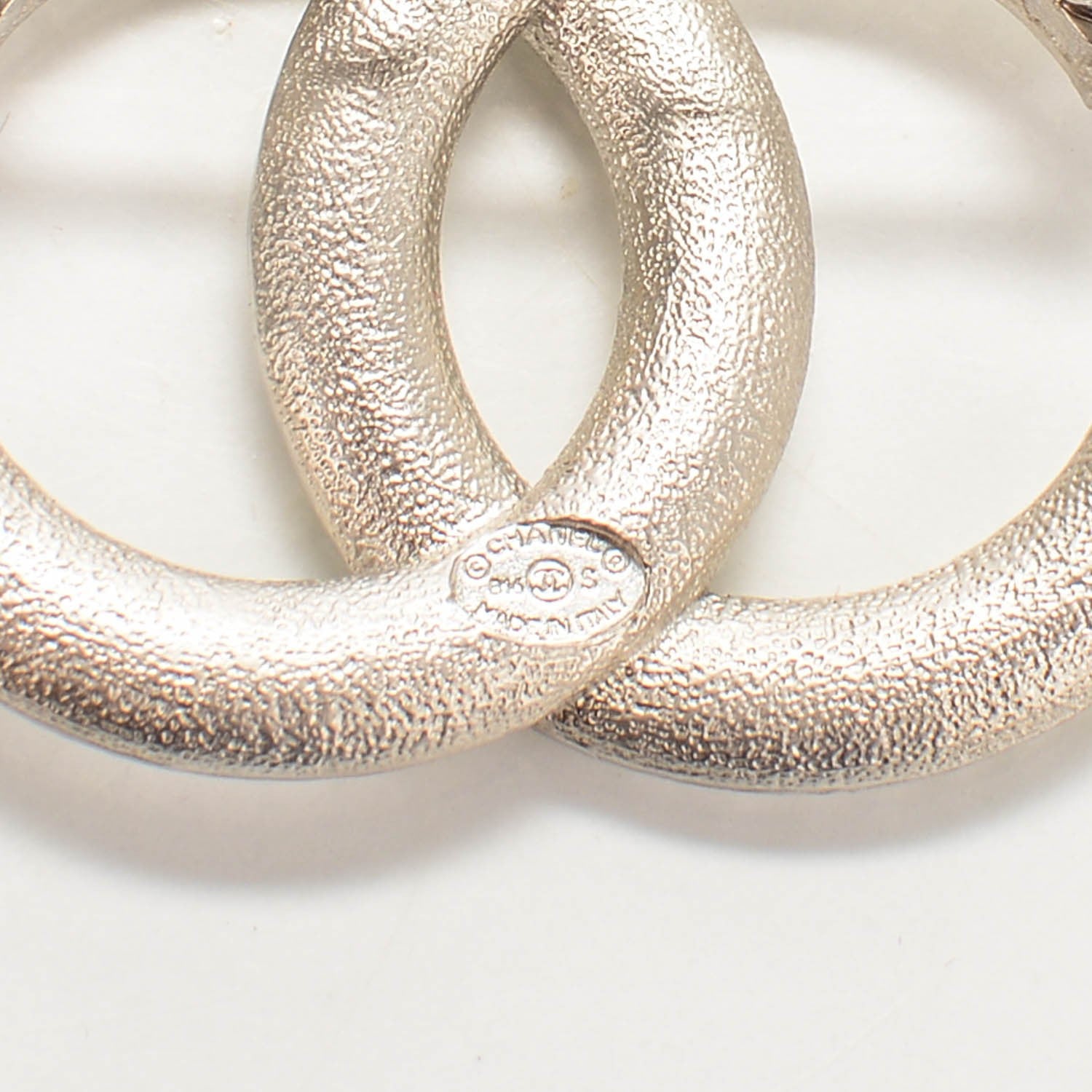 Chanel Baguette Crystal CC Brooch Silver 4 of 5