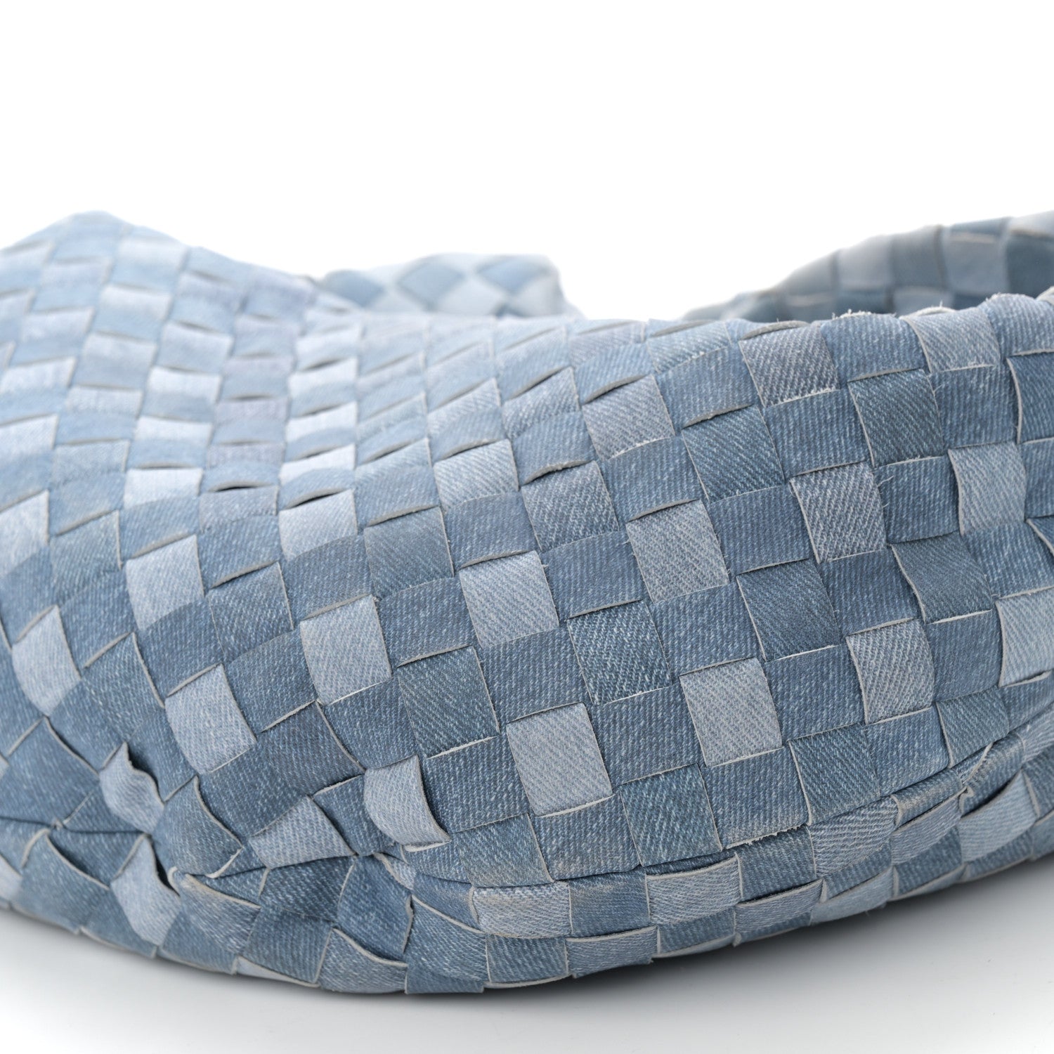 Bottega Veneta Nappa Denim Effect Intrecciato Teen Jodie Hobo Denim 9 of 9