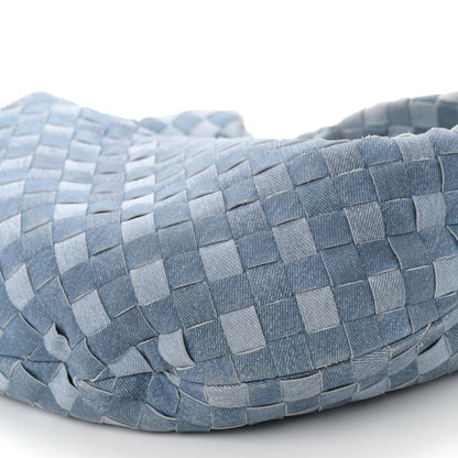 Bottega Veneta Nappa Denim Effect Intrecciato Teen Jodie Hobo Denim 9 of 9
