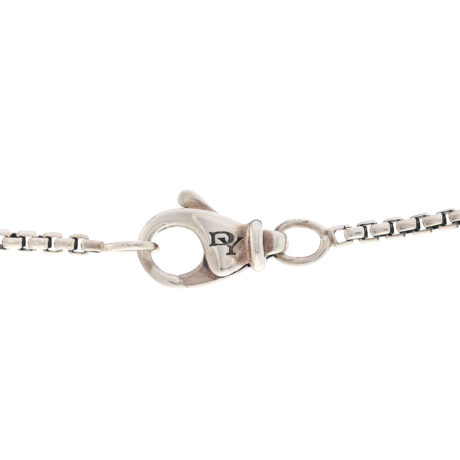 David Yurman Sterling Silver Diamond Rhodonite Dog Tag Pendant 4 of 4