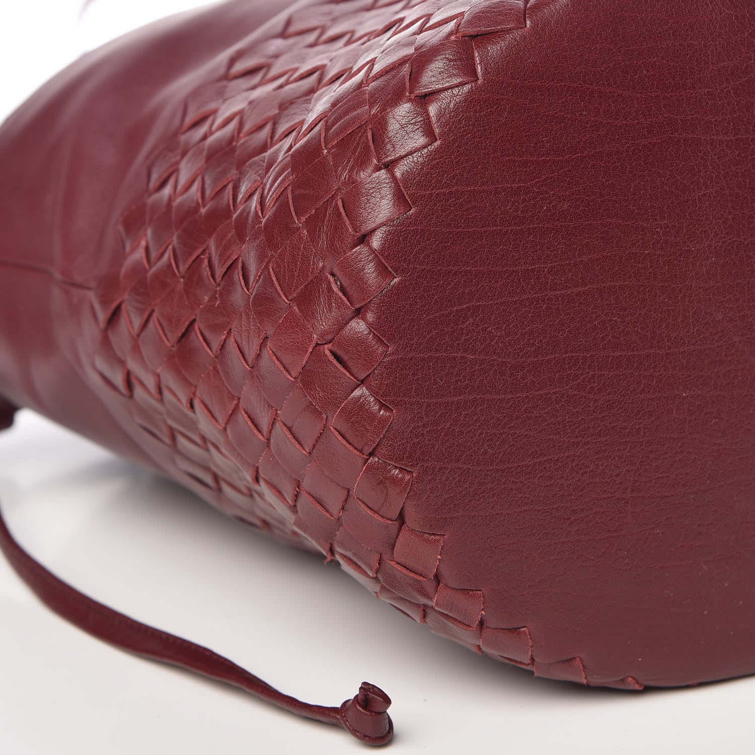 Bottega Veneta Nappa Intrecciato Drawstring Bucket Bag Barolo 8 of 9