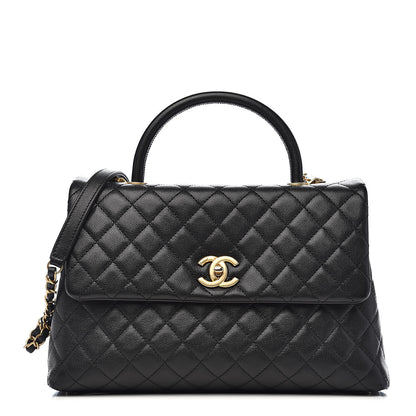 Chanel Caviar Quilted Medium Coco Handle Flap Black 1 of 13