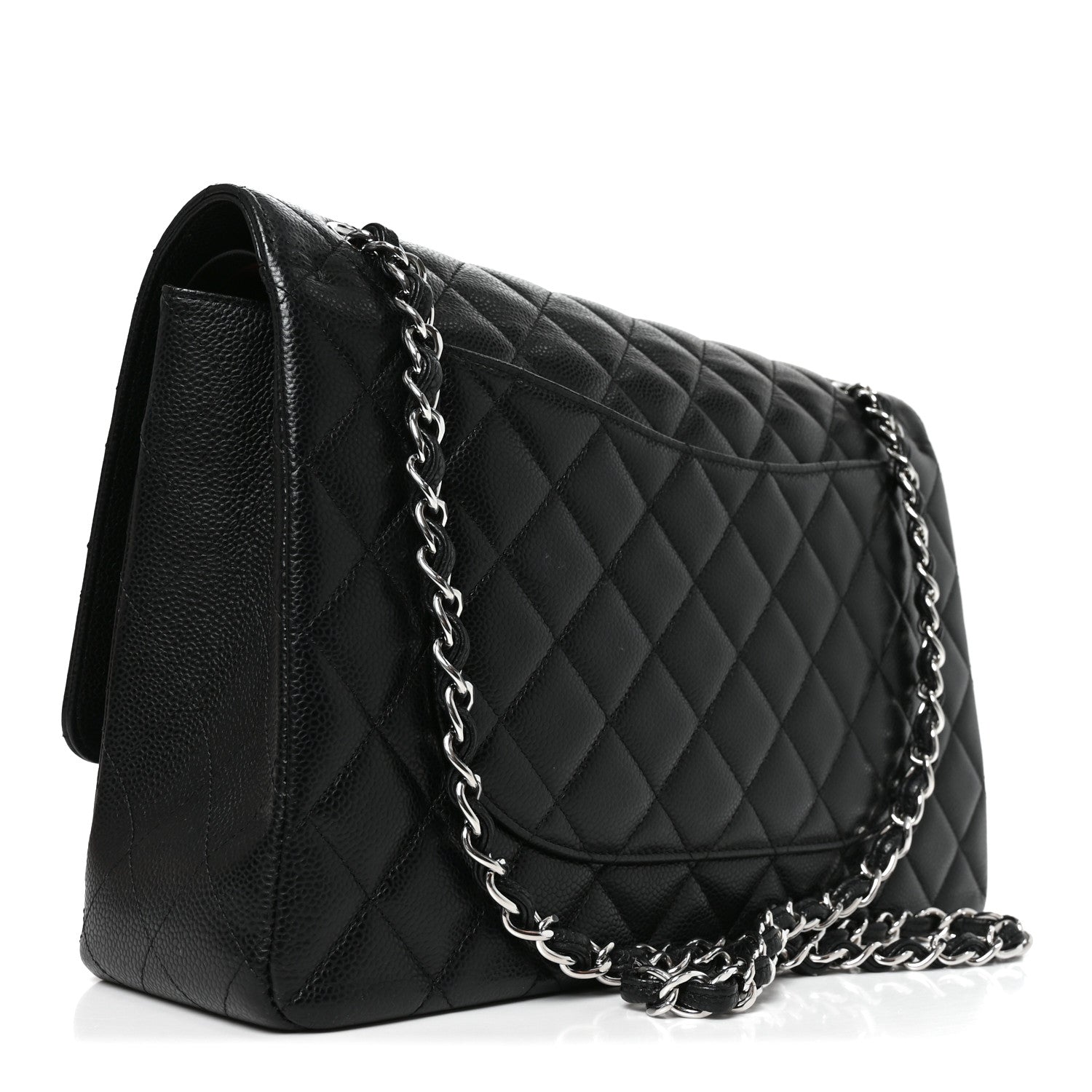 Chanel Caviar Quilted Maxi Double Flap Black 2 of 9