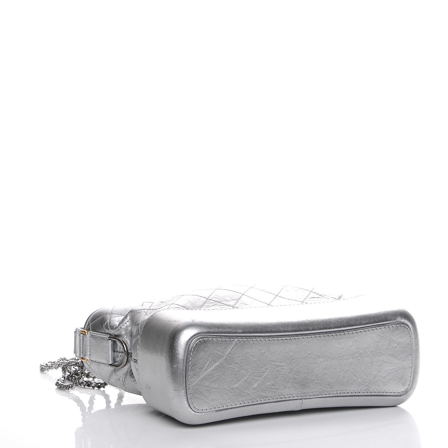 Chanel Metallic Aged Calfskin Quilted Medium Gabrielle Silver 4 of 9