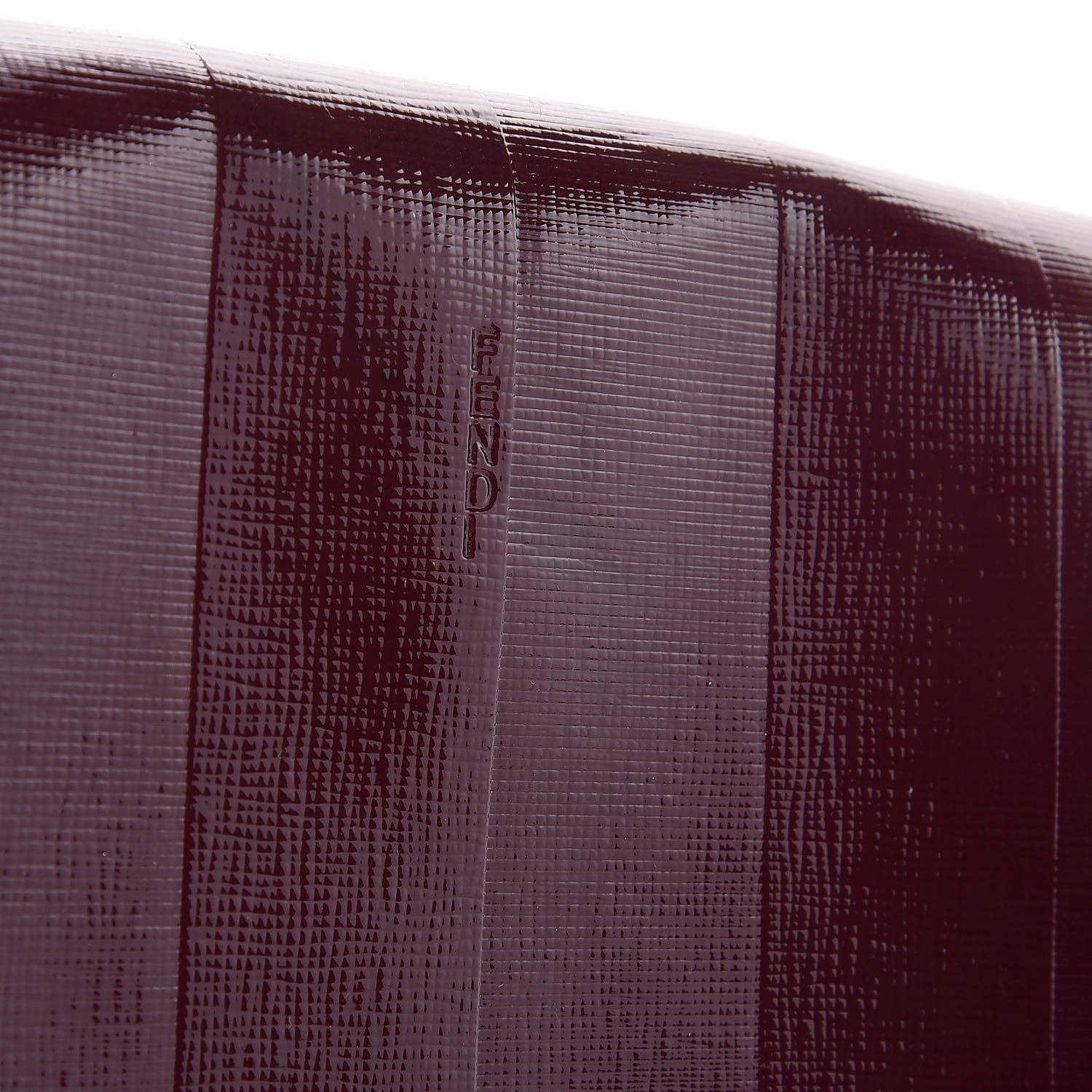 Fendi Patent Pequin Small Claudia Shoulder Bag Bordeaux 9 of 9