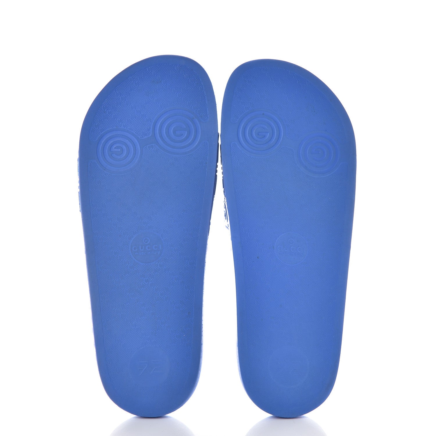 Gucci Rubber GG Monogram Mens Slide Sandals 9 Bright Splash 5 of 11