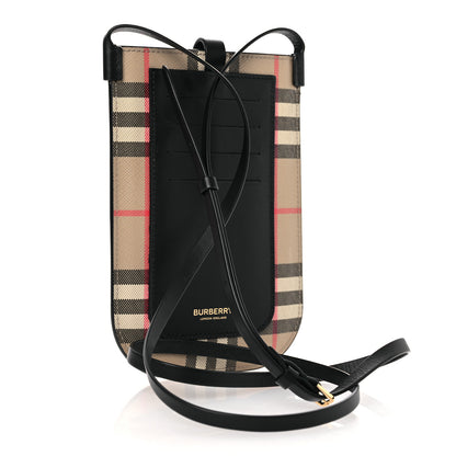 Burberry E-Canvas Calfskin Vintage Check Anne Phone Case With Strap Archive Beige 3 of 10