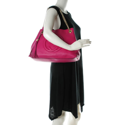 Gucci Cellarius Calfskin Medium Soho Chain Shoulder Bag Bright Bouganville 2 of 8