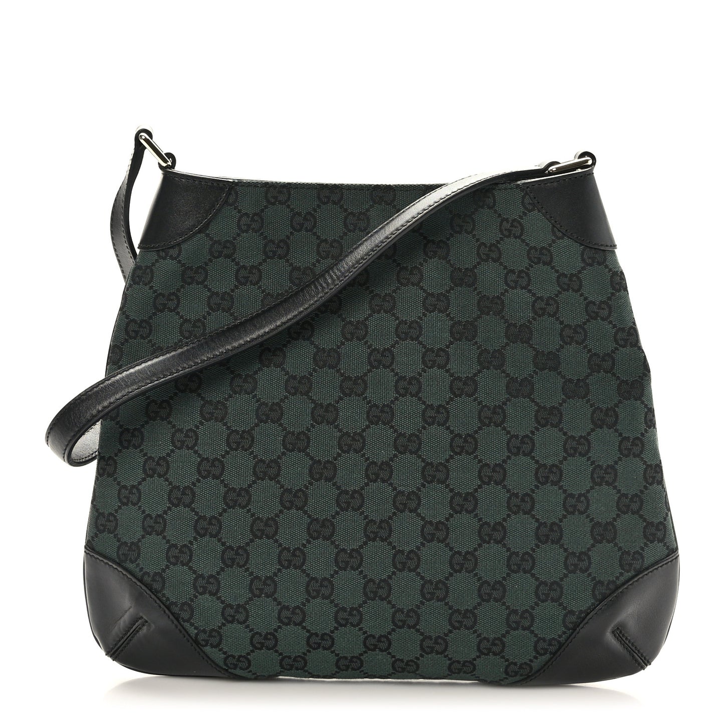 Nylon Monogram Signature Hobo Shoulder Bag Green