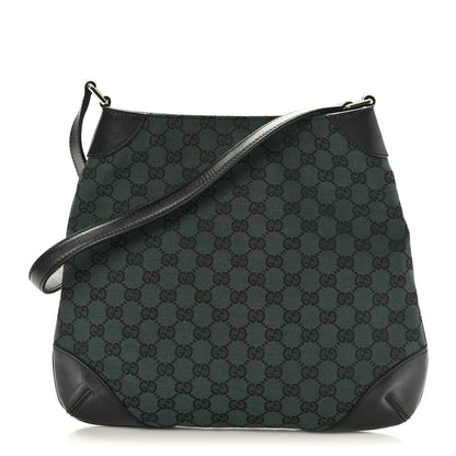Gucci Nylon Monogram Signature Hobo Shoulder Bag Green 1 of 9