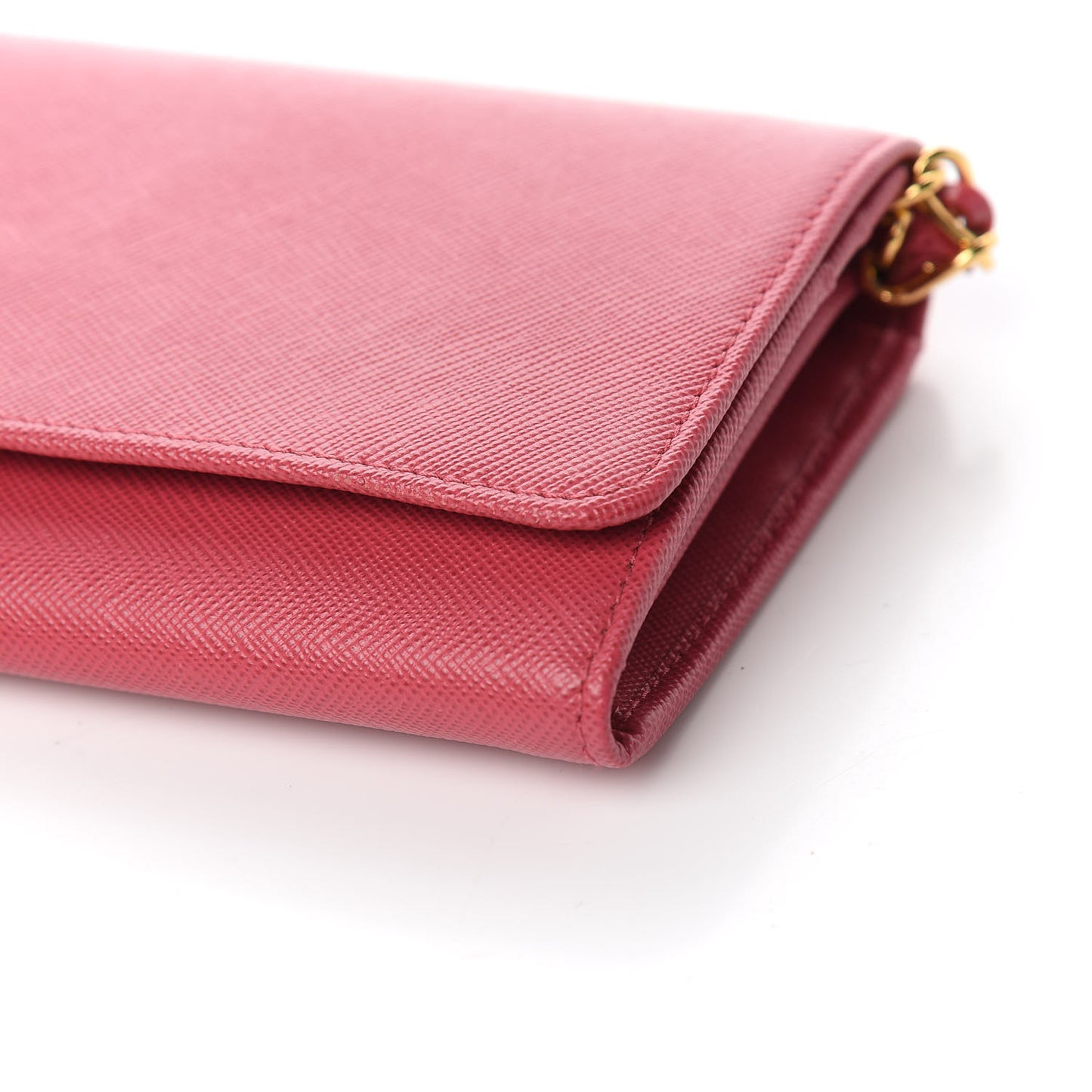 Saffiano Metal Oro Chain Wallet Peonia