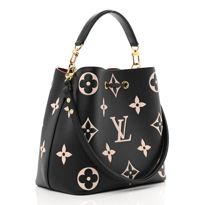 Louis Vuitton Empreinte Monogram Giant Neonoe MM Black Beige 4 of 10
