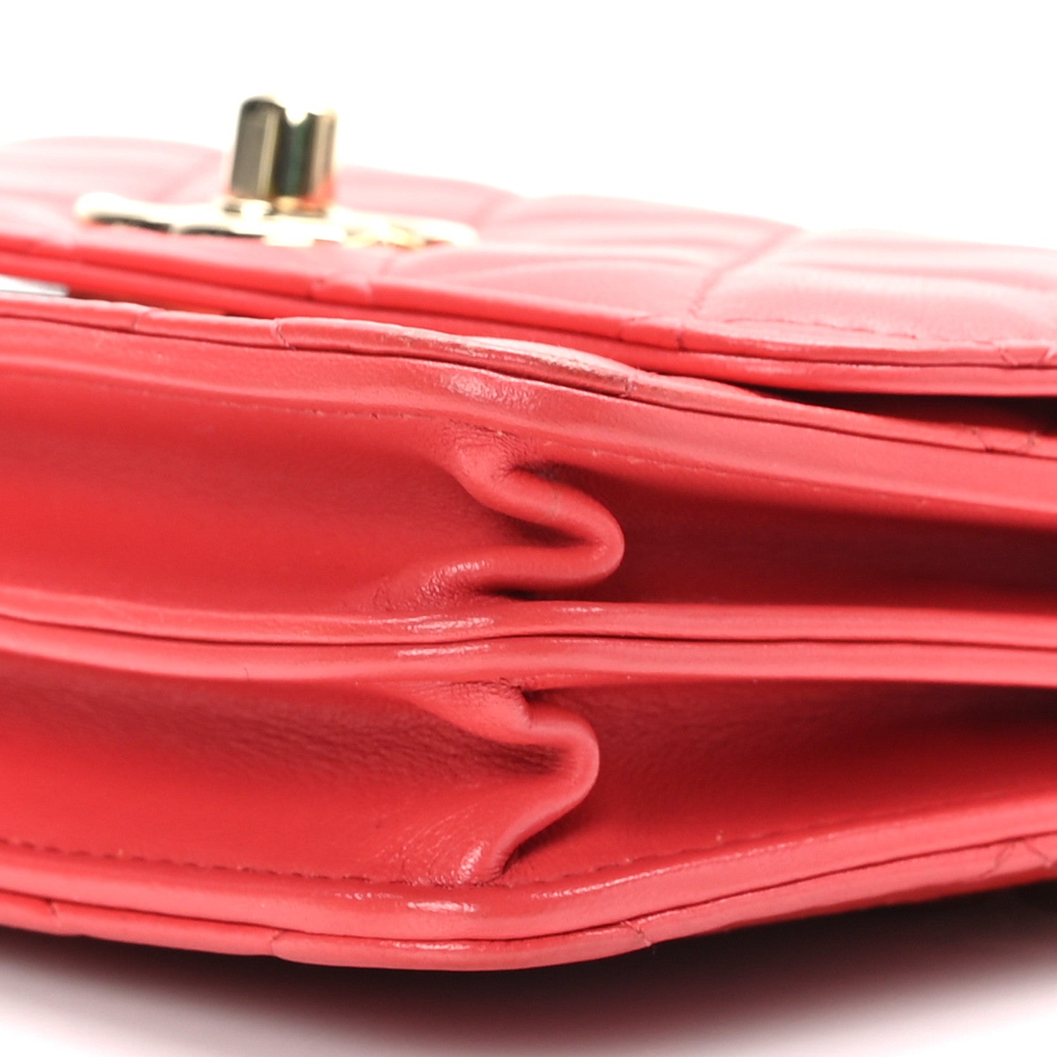 Chanel Lambskin Quilted Mini Trendy CC Wallet On Chain WOC Pink 7 of 9