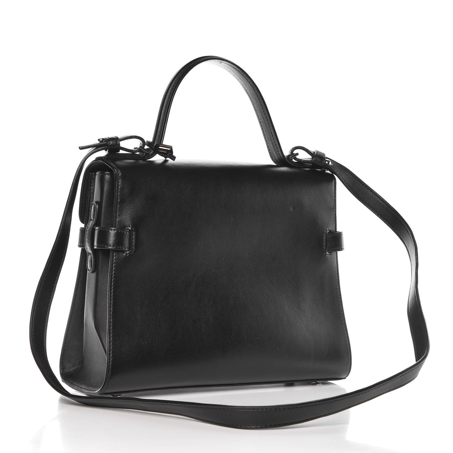 Calfskin MM Tempete Satchel Black