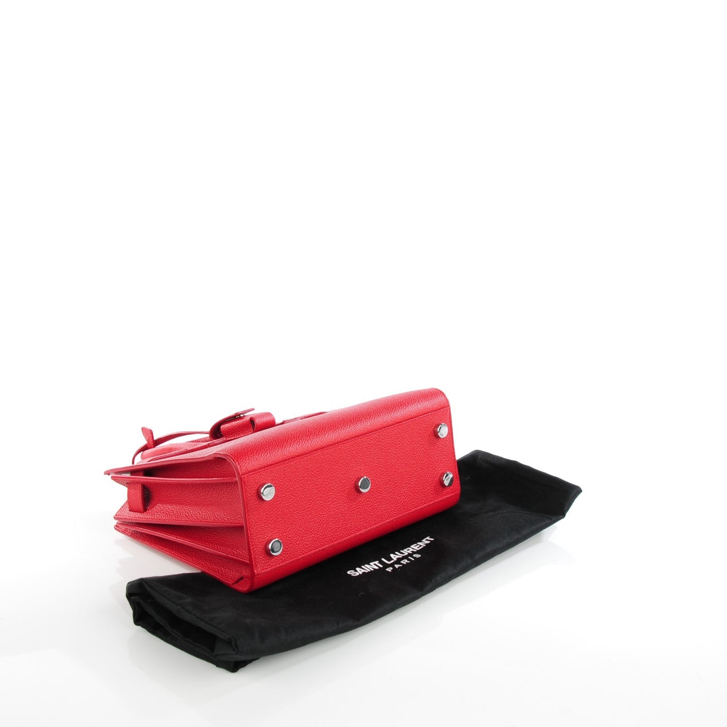 Grained Calfskin Nano Sac De Jour Lipstick Red