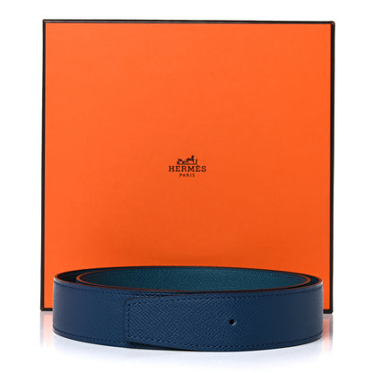 Hermes Epsom 32mm Belt Strap 85 Deep Bleu Bleu Izmir 5 of 5