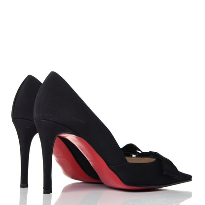Christian Louboutin Satin Bow Pumps 37 Black 4 of 8