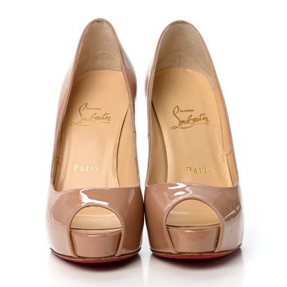 Christian Louboutin Patent New Very Prive 120 Pumps 36 Nude 2 of 4