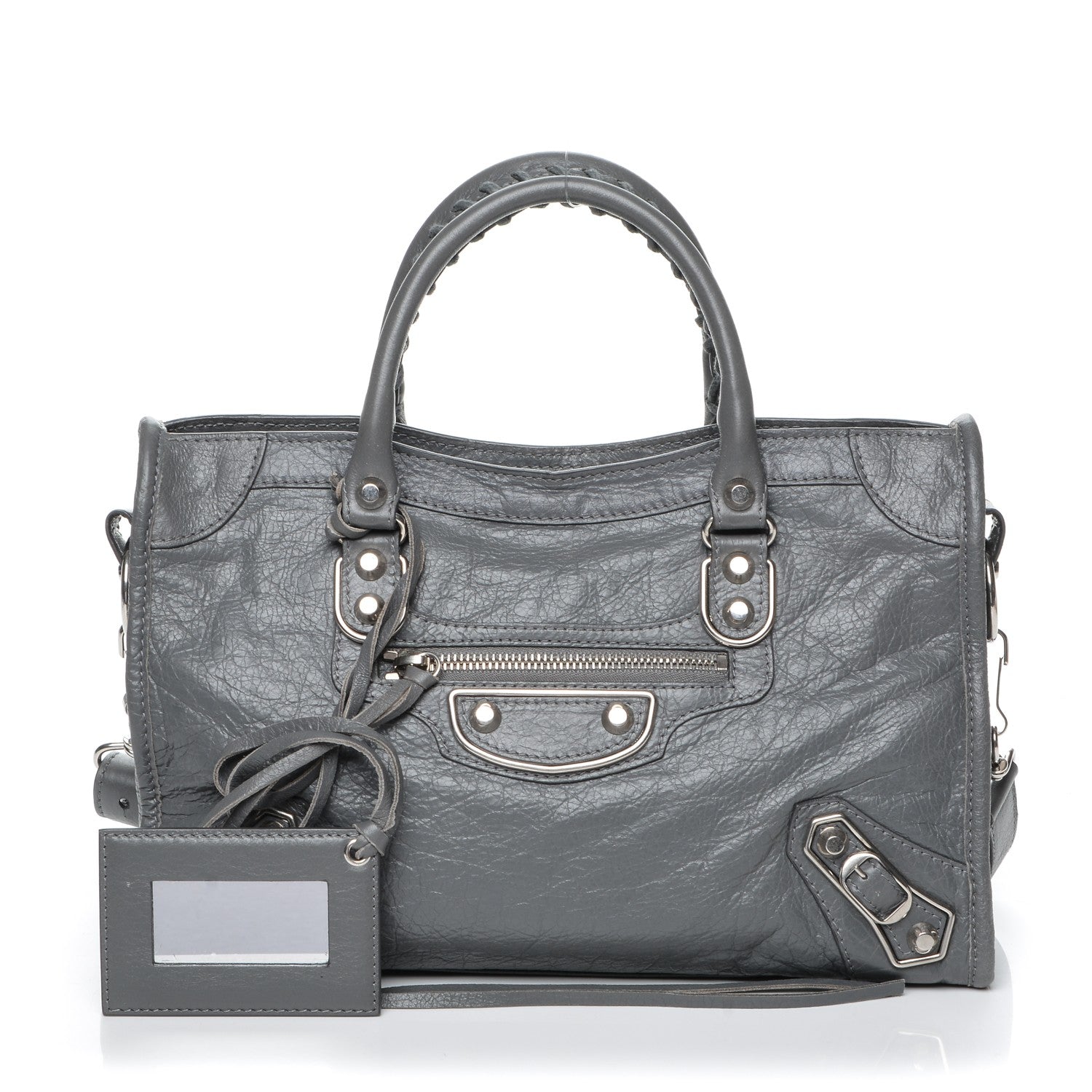 Balenciaga Agneau Silver Metallic Edge Hardware S City Gris Cendre 1 of 8