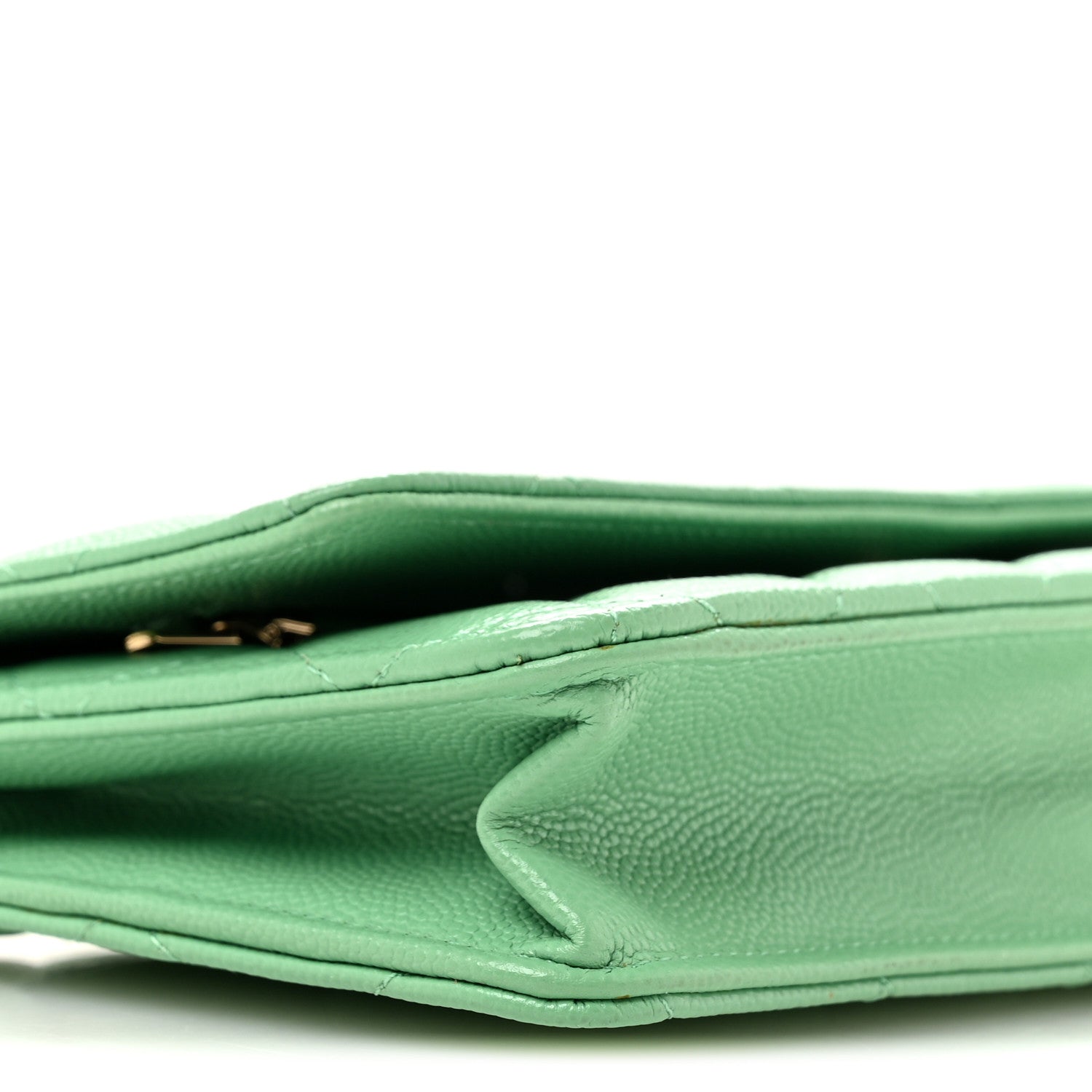 Chanel Caviar Quilted Wallet On Chain WOC Green 10 of 14