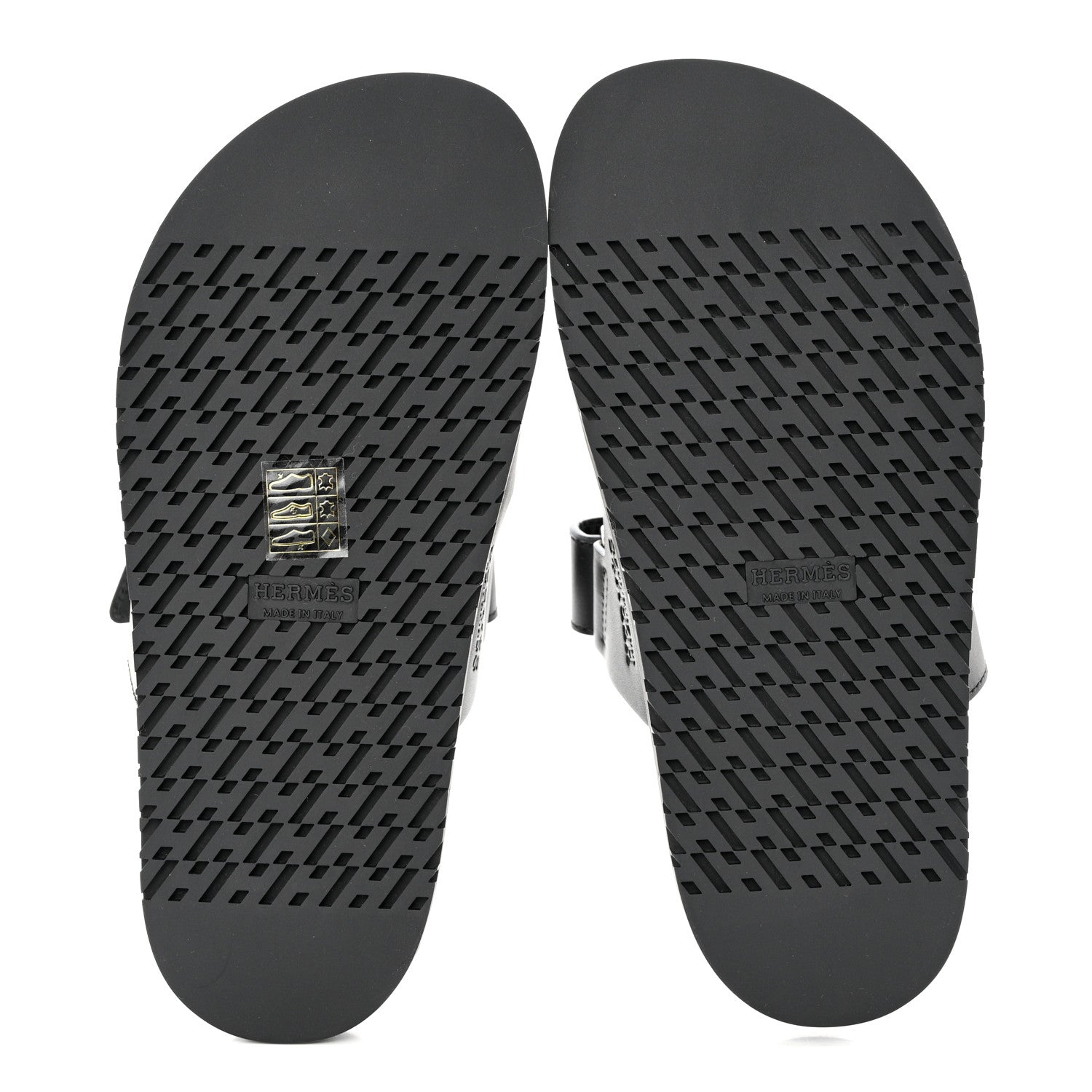 Hermes Calfskin Womens Chypre Sandals 36.5 Black 5 of 9