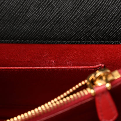 Prada Saffiano Lux Chain Wallet Black 10 of 12