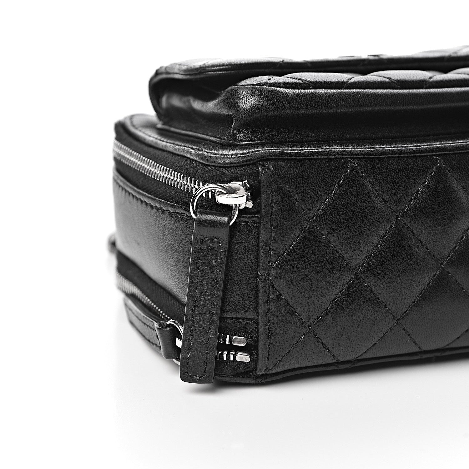 Chanel Lambskin Quilted Small Pocket Box Camera Case Black 9 of 12
