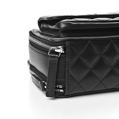 Chanel Lambskin Quilted Small Pocket Box Camera Case Black 9 of 12